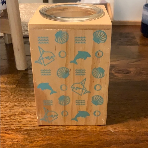 Mermaid vibes candle holder with candle - Picture 2 of 2